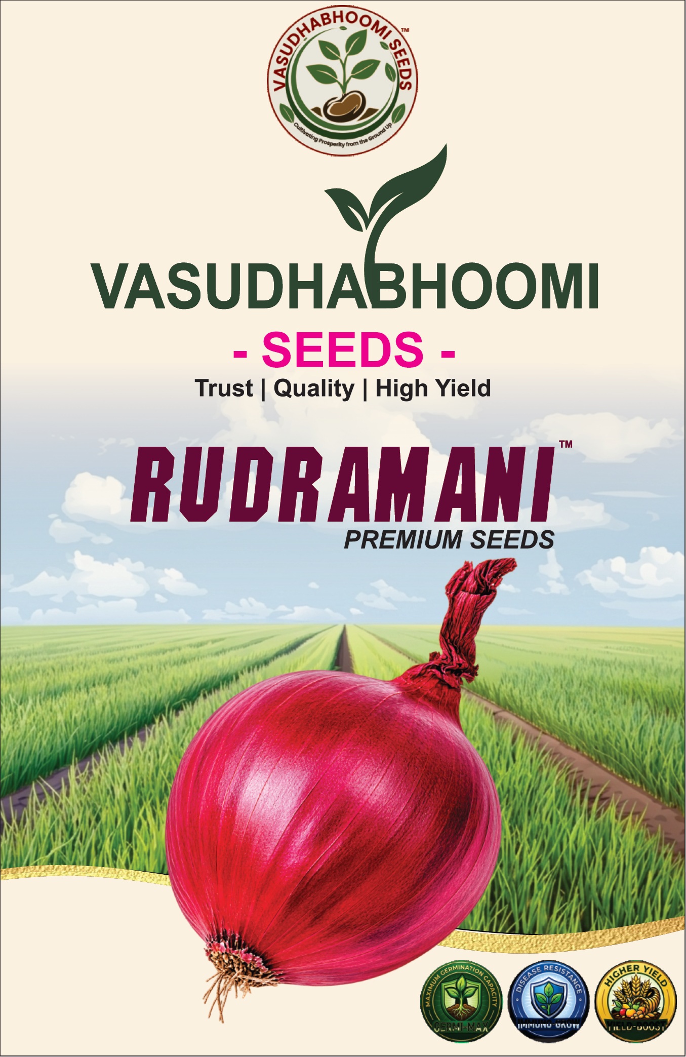 Vasudhabhoomi Rudramani onion seeds